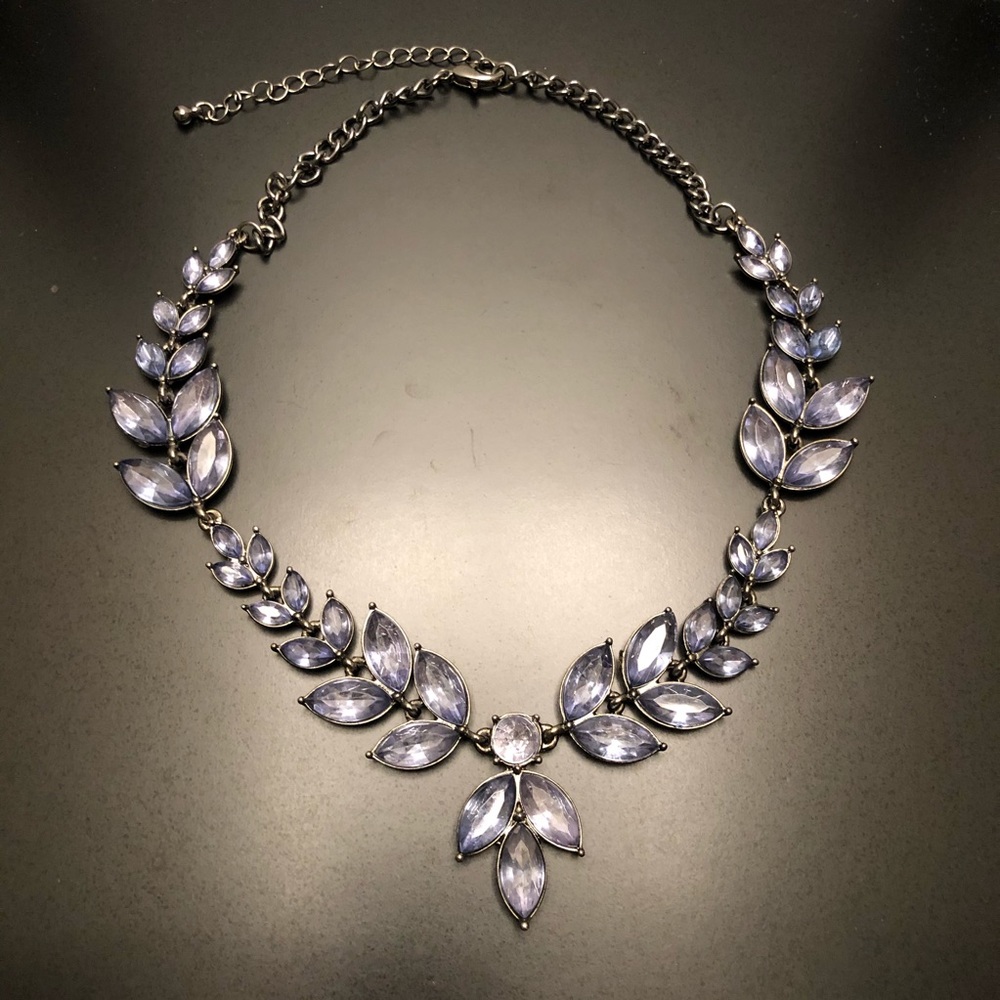 Blue jeweled necklace